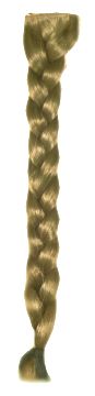 est4187 Kunsthaarzopf, gepflochten, mit Clips zum befestigen, Haarlänge ca 40 cm, mittelaschblond mit dezenter Strähne